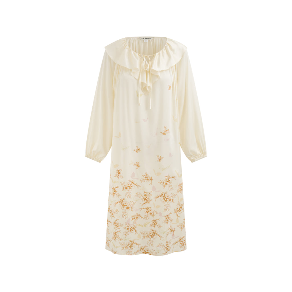Amber Yellow Butterfly Whisper Silk Nightdress