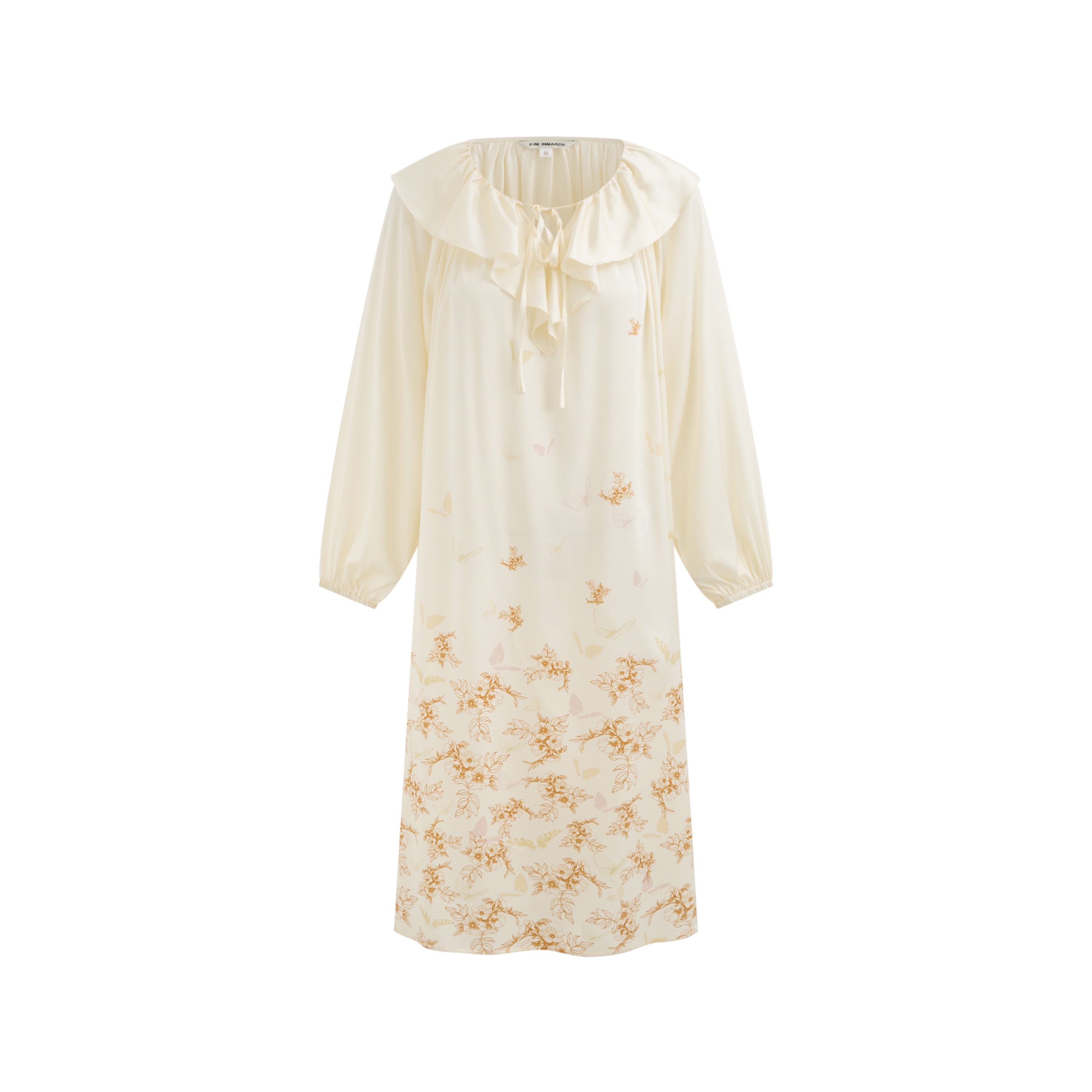 Amber Yellow Butterfly Whisper Silk Nightdress