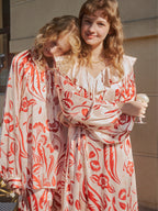 Spring Bloom Collection Long-Sleeve Dress with Ruffle Collar