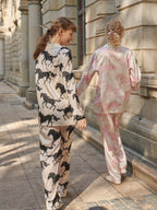 Men's｜MUMA Collection Horse Print Couple's Pajama Set（Black）