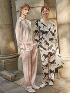 Men's｜MUMA Collection Horse Print Couple's Pajama Set（Black）