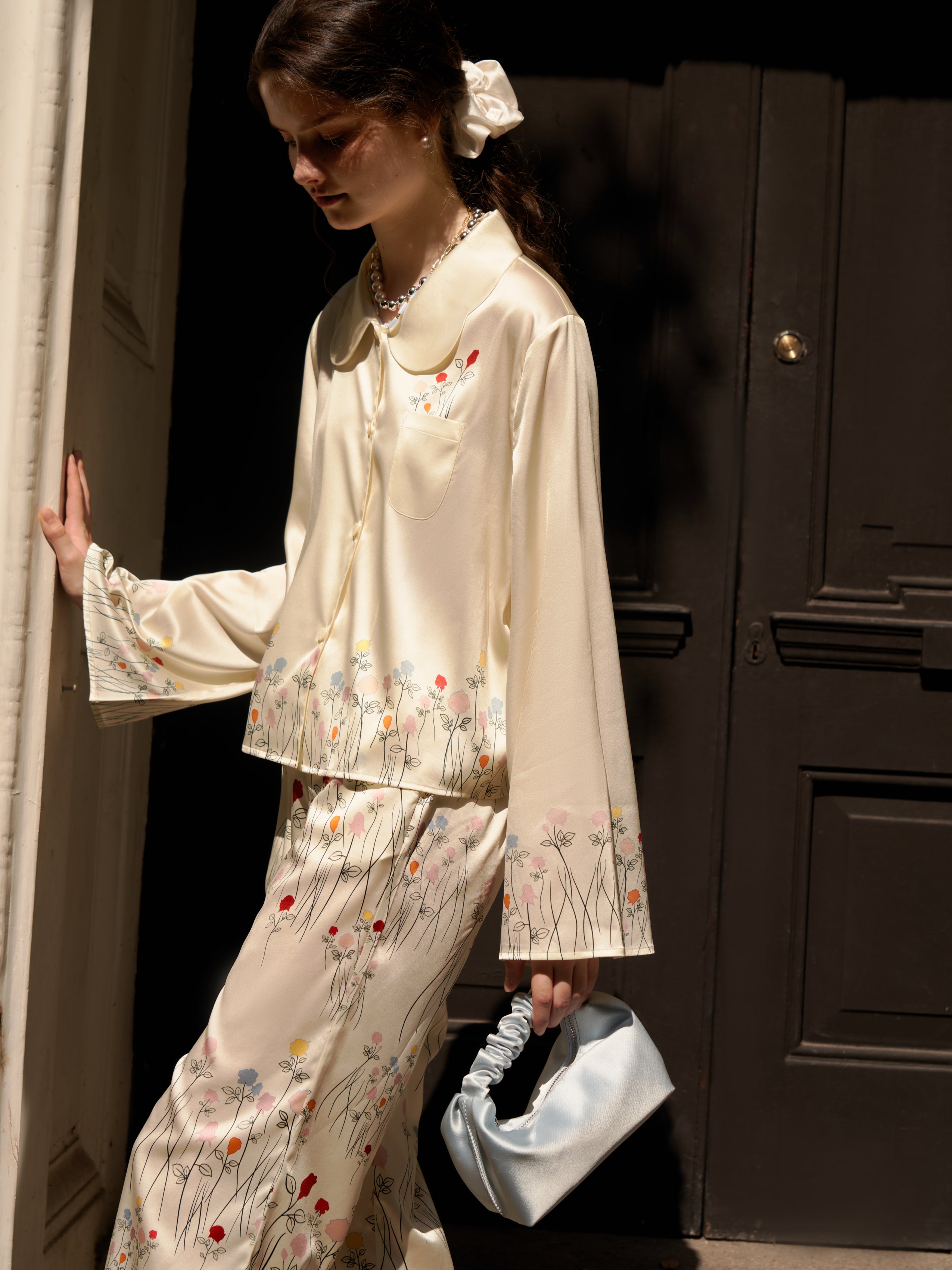 Rose Garden Collection｜Petal Collar Set-Cream