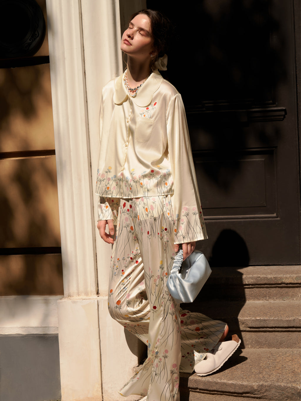 Rose Garden Collection｜Petal Collar Set-Cream
