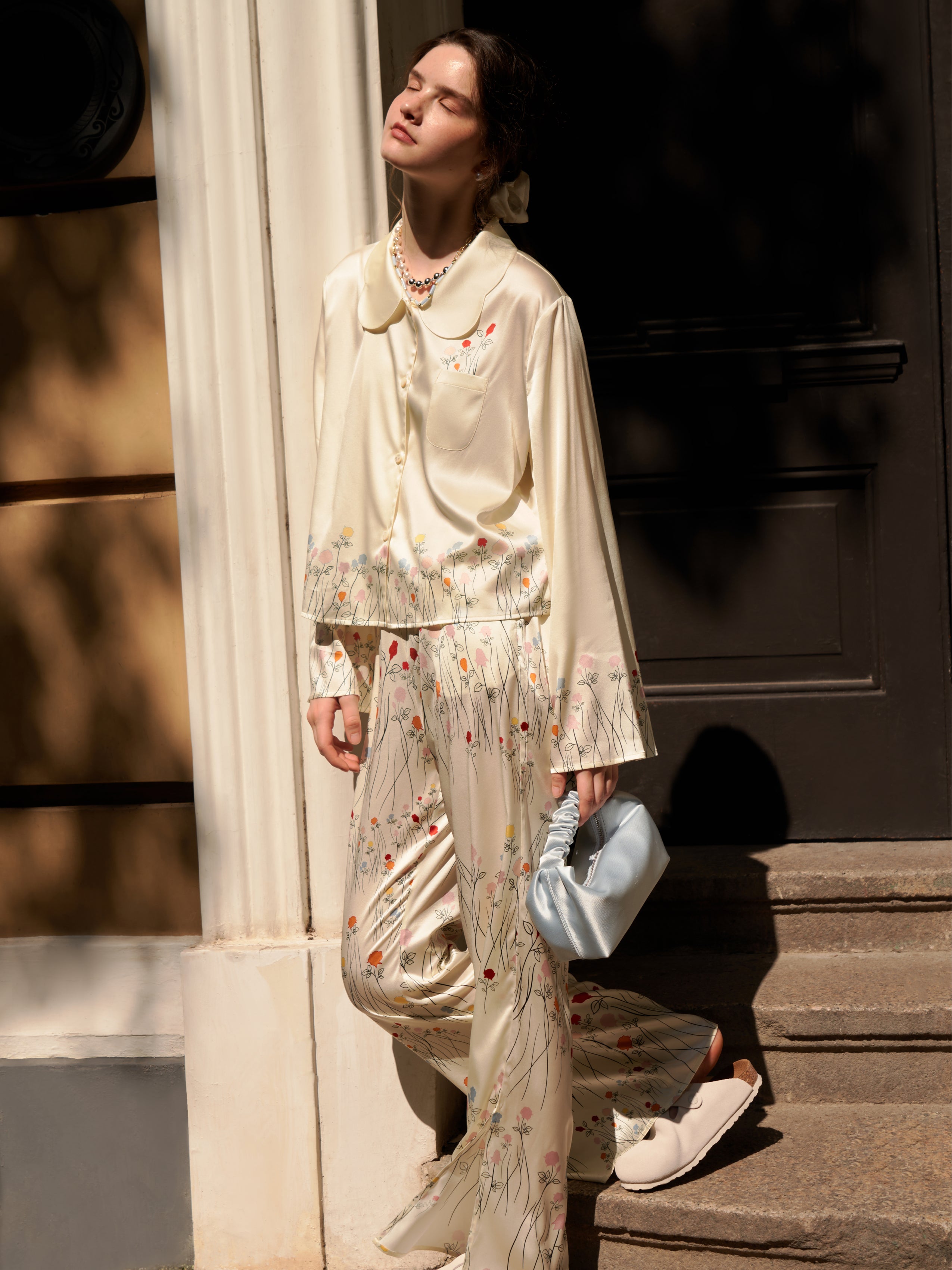 Rose Garden Collection｜Petal Collar Set-Cream