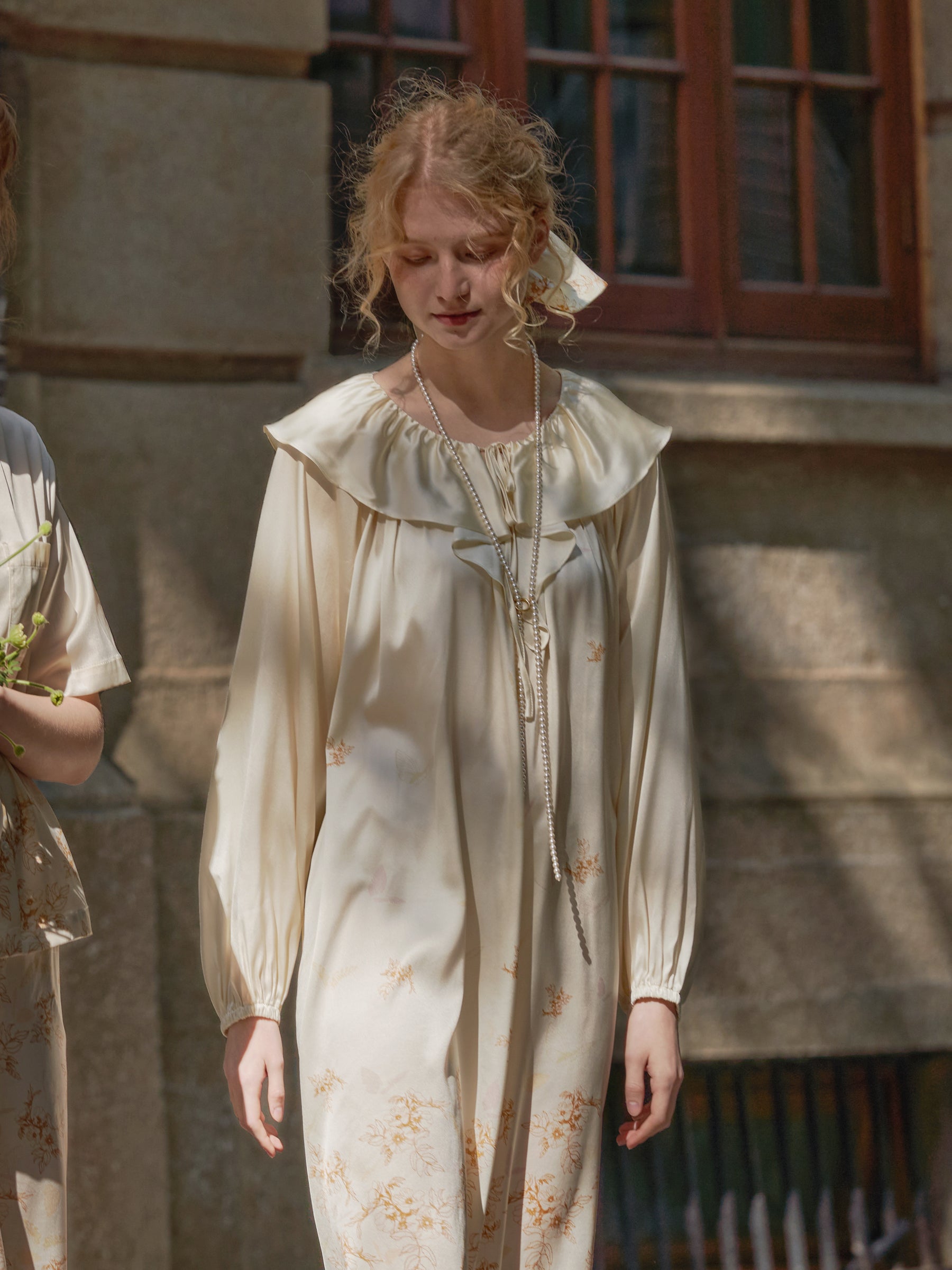 Butterfly & Blossom Collection Amber Long-Sleeve Nightgown