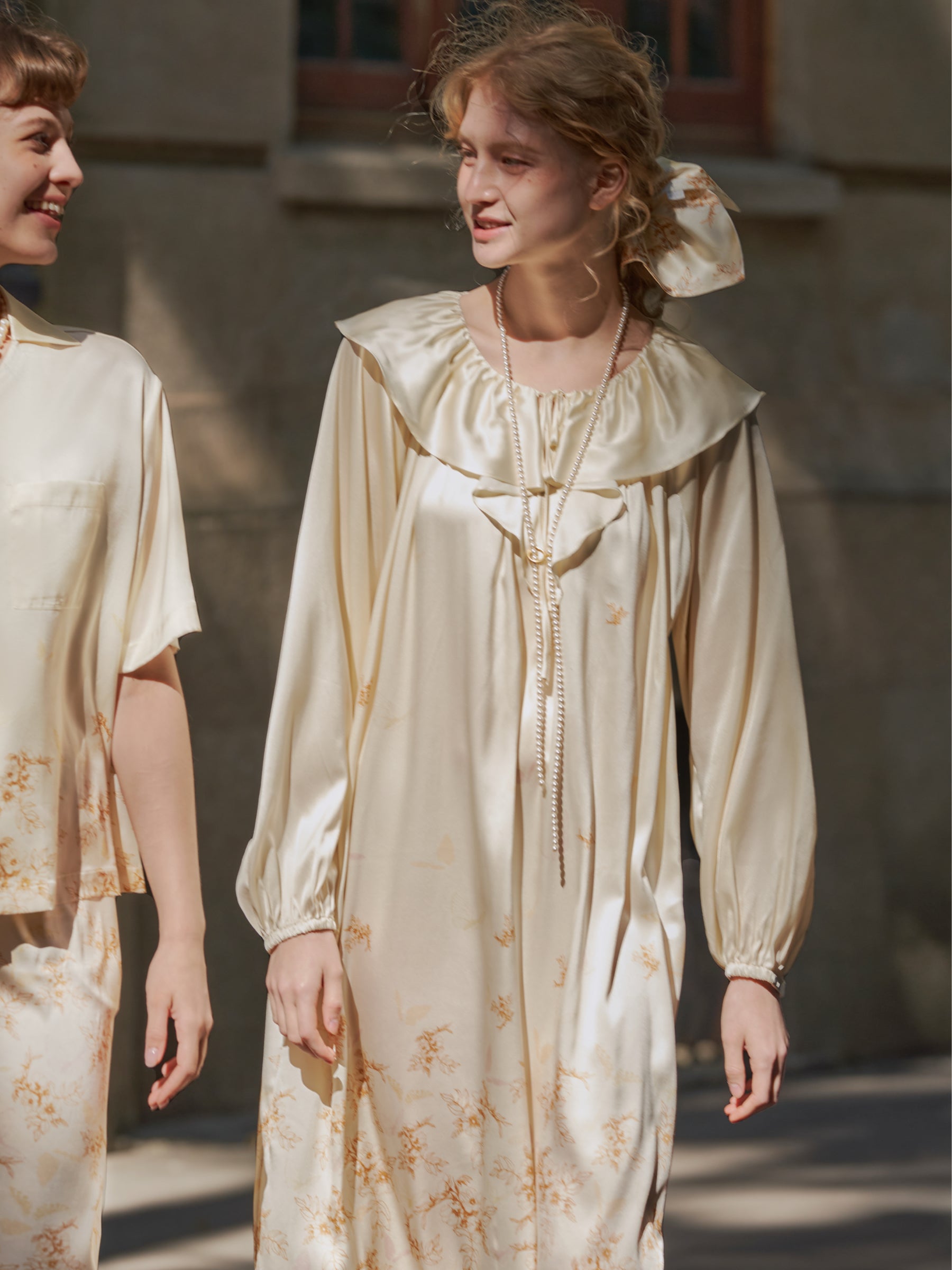 Butterfly & Blossom Collection Amber Long-Sleeve Nightgown