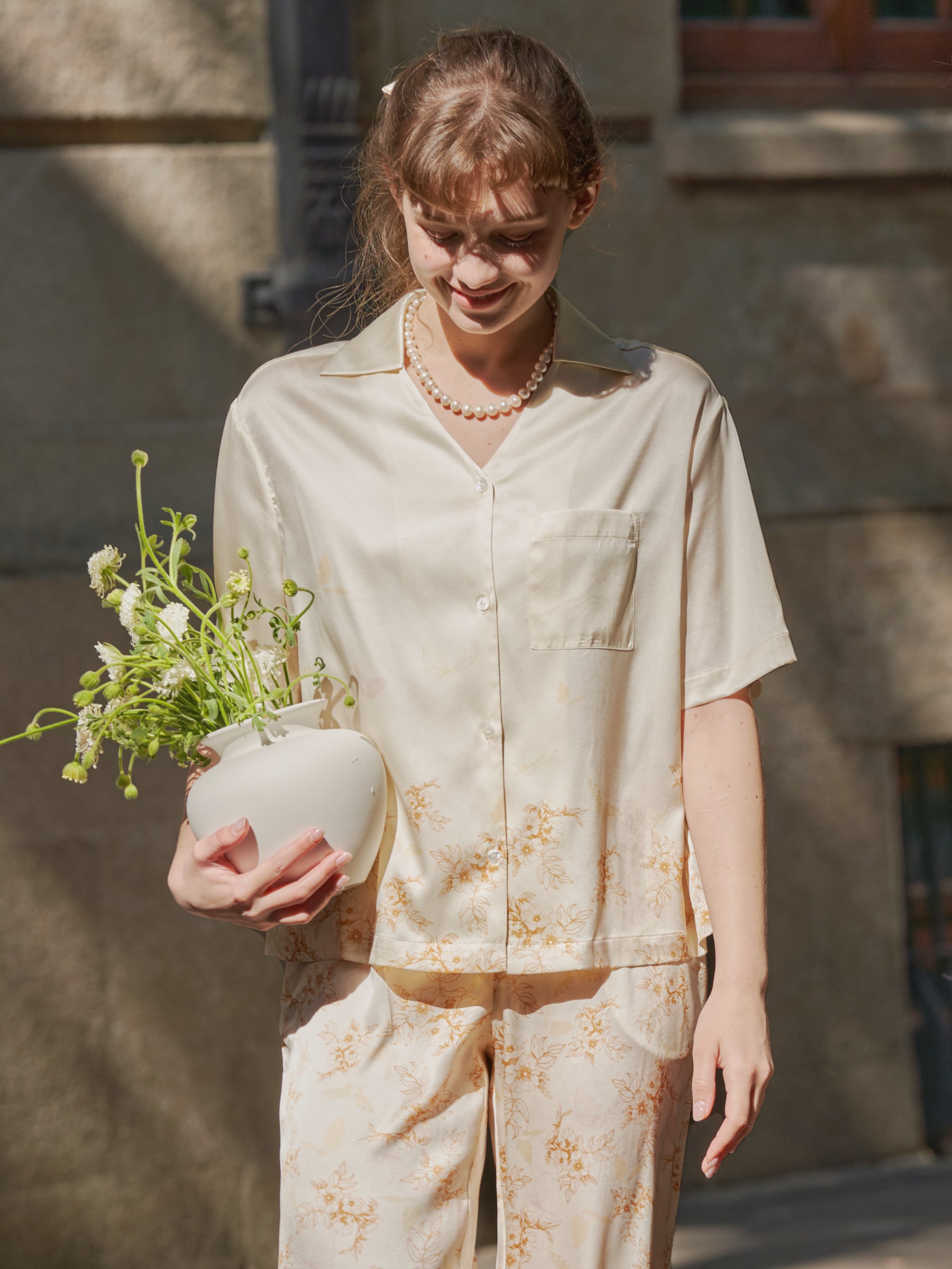 Butterfly & Blossom Collection Amber Short-Sleeve Pajama Set