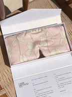 Large Silk Sleep Mask with Inner Pocket for Heat Patches- Pink Iris