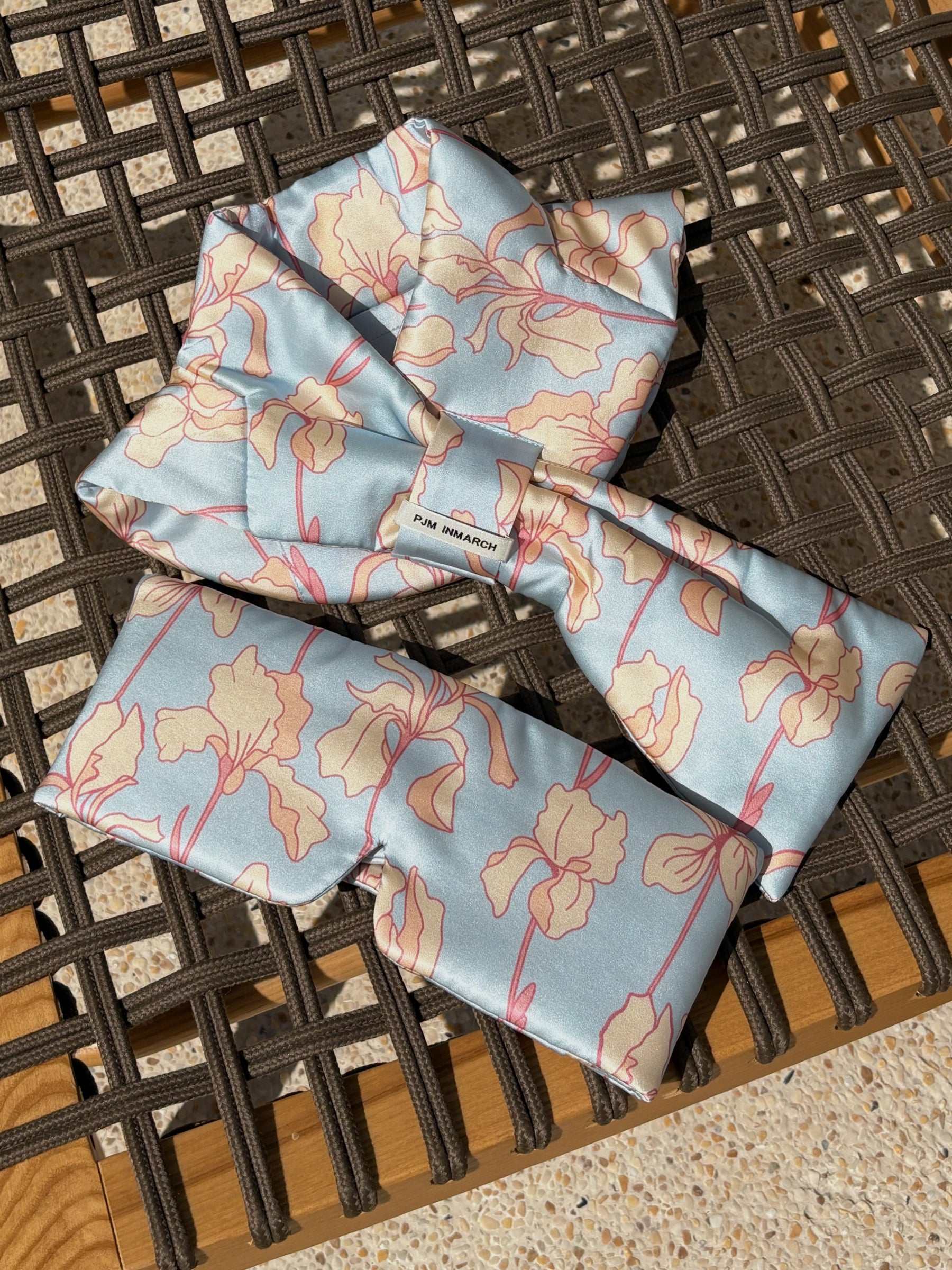 Slik Scarf  With Back Pocket for Heat Patches-Periwinkle Blue Iris