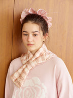 Slik Scarf  With Back Pocket for Heat Patches-Pink rose