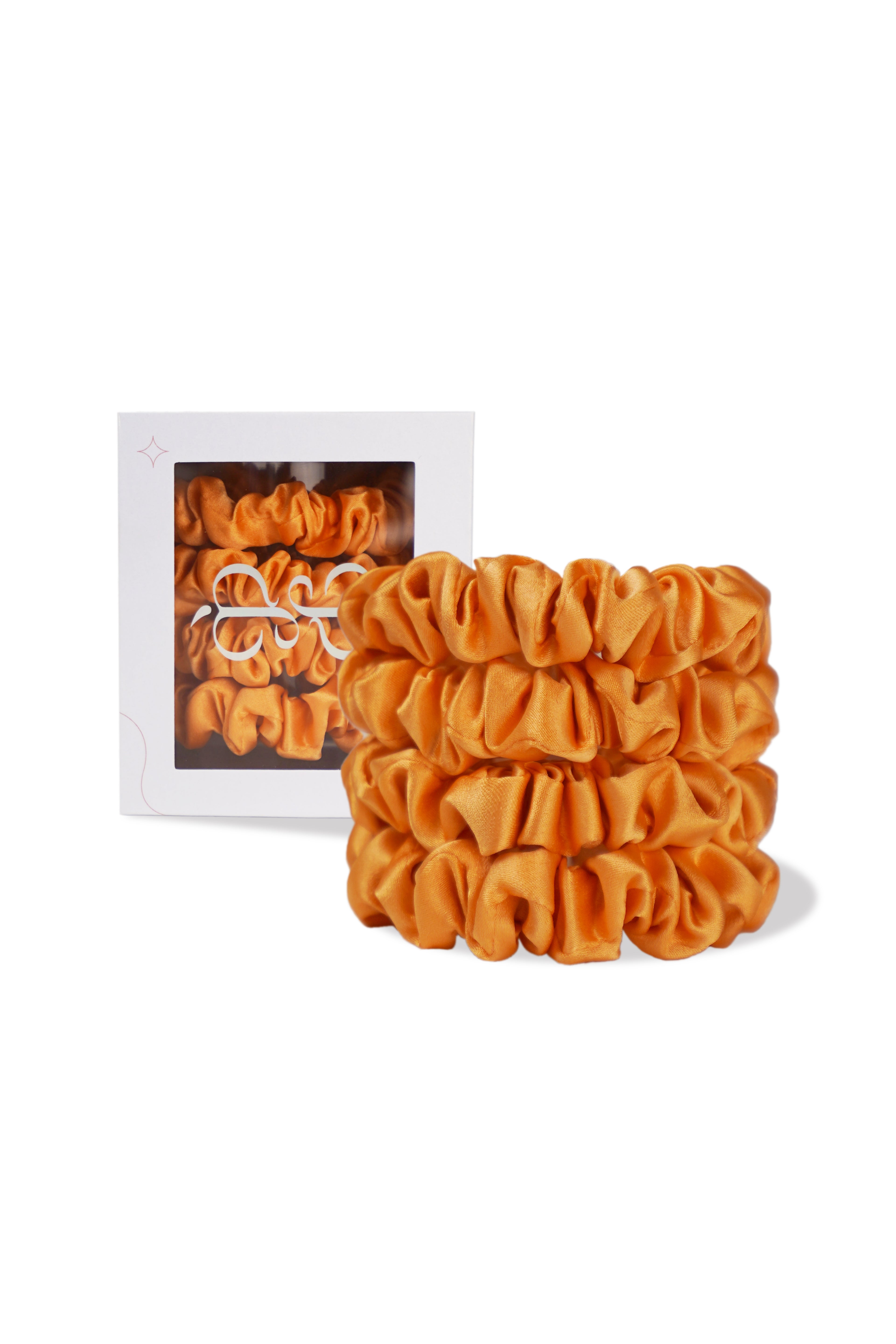 Silk Medium Scrunchie（ORANGE）