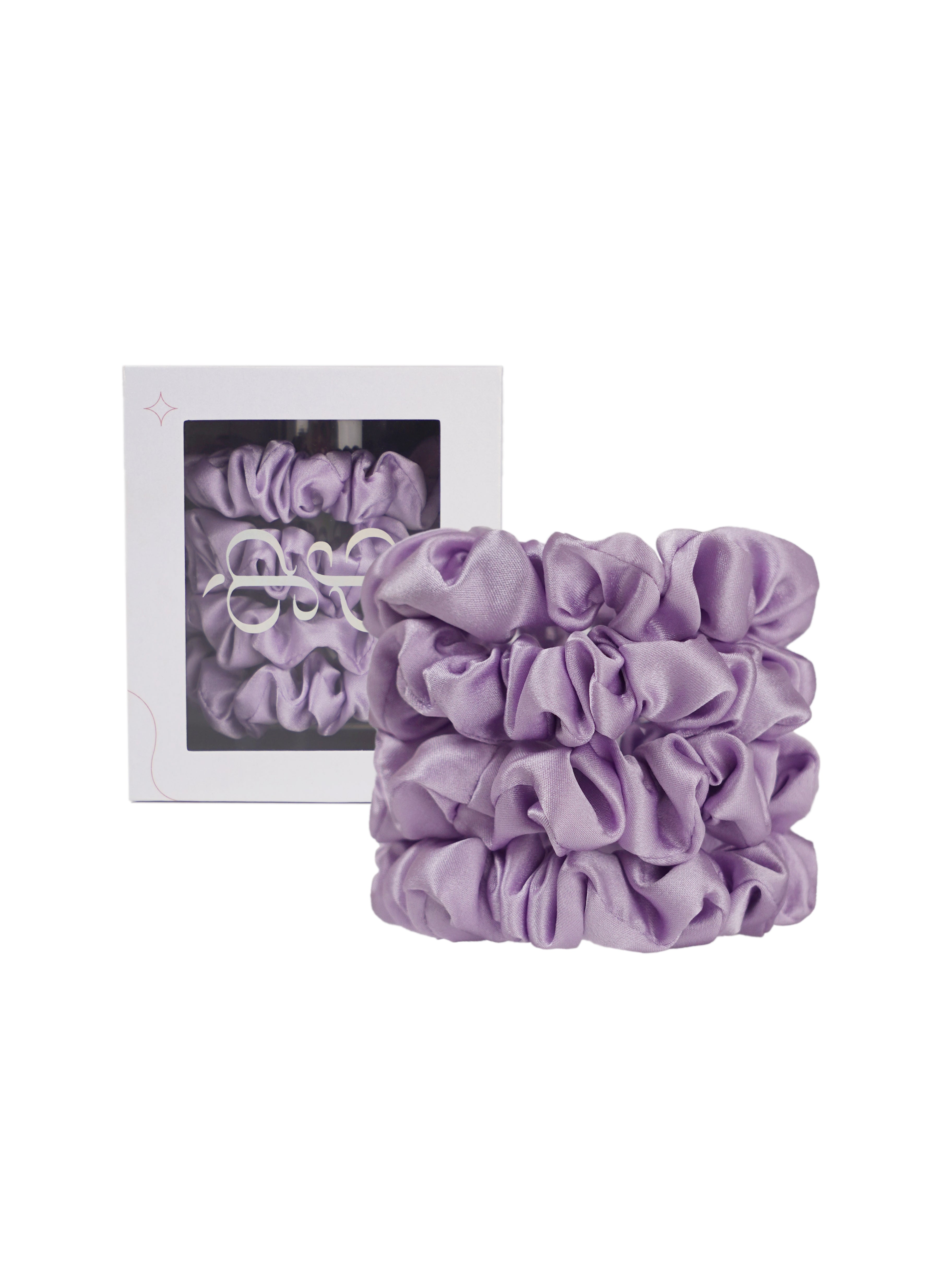 Silk Medium Scrunchie（LILAC）