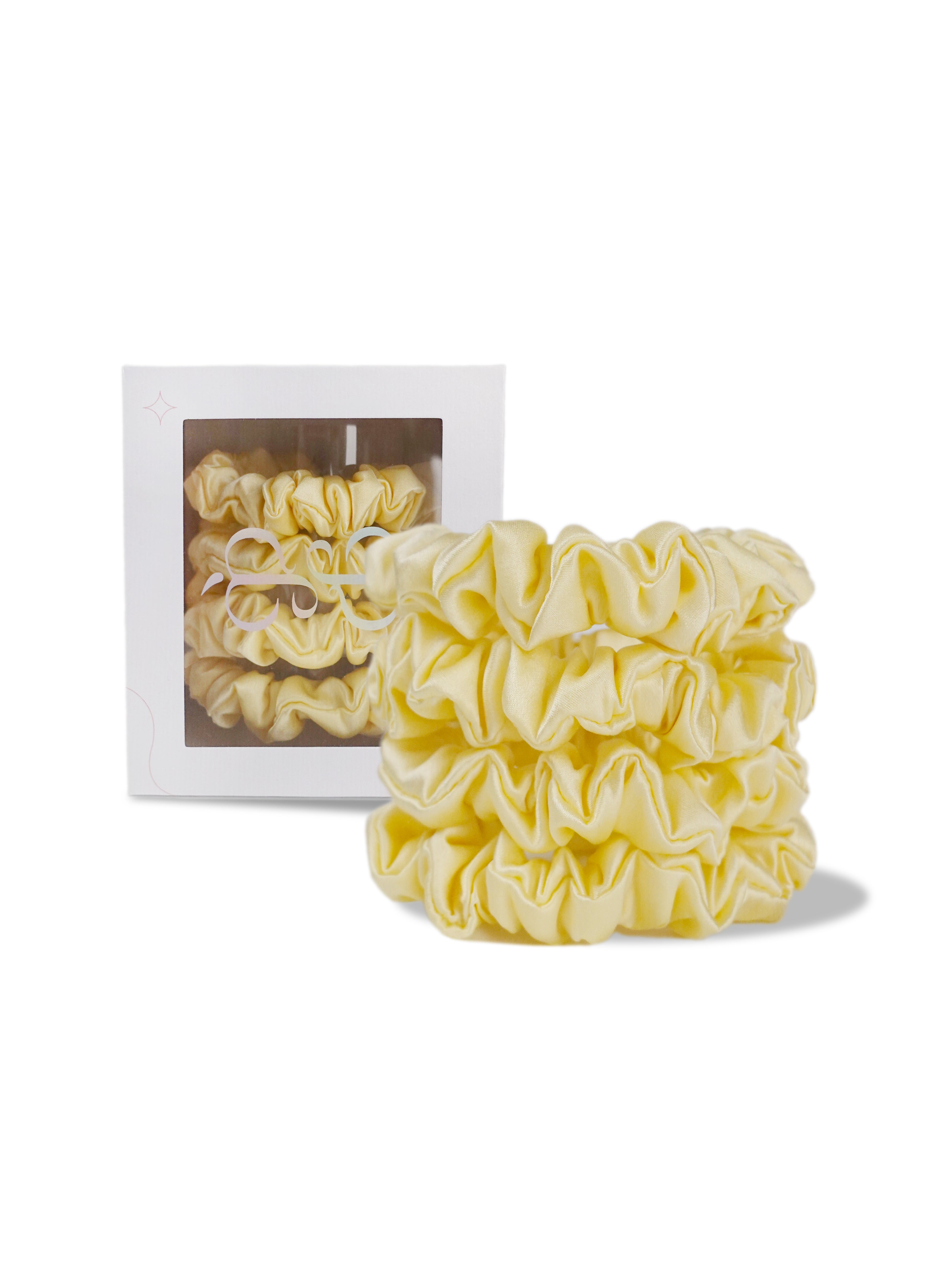 Silk Medium Scrunchie（YELLOW）