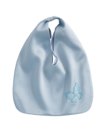 Butterfly & Blossom Collection Rhinestone Butterfly Satin Tote Bag-Blue
