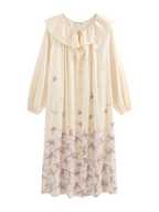 Butterfly & Blossom Collection  Lavender Long-Sleeve Nightgown