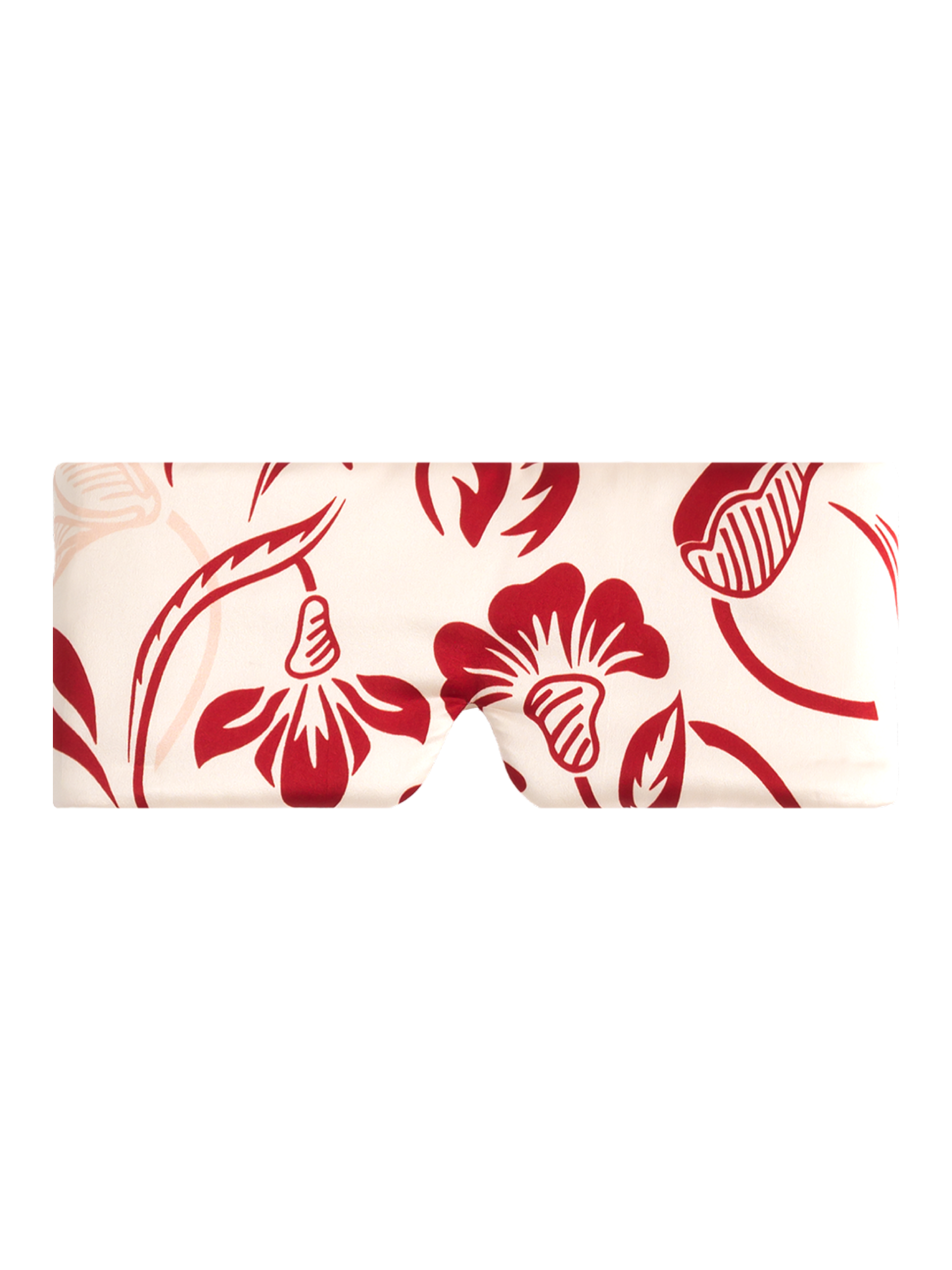Large Silk Sleep Mask with Inner Pocket for Heat Patches-Blooming Red