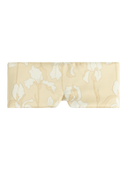 Large Silk Sleep Mask with Inner Pocket for Heat Patches- Yellow Iris