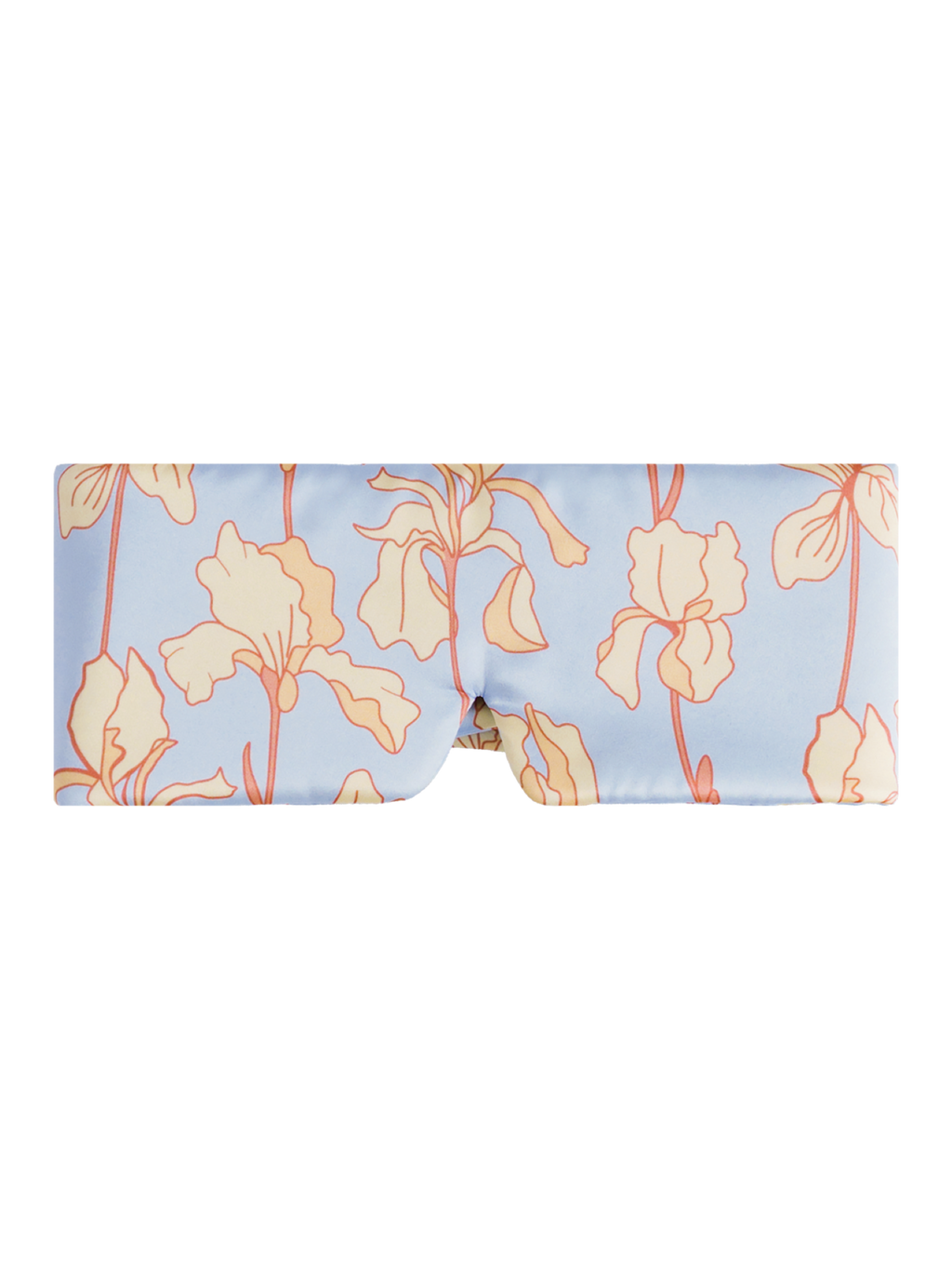 Large Silk Sleep Mask with Inner Pocket for Heat Patches- Blue Iris