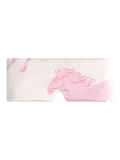 Large Silk Sleep Mask with Inner Pocket for Heat Patches-Pink Horse