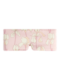 Large Silk Sleep Mask with Inner Pocket for Heat Patches- Pink Iris
