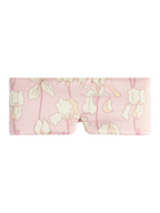 Large Silk Sleep Mask with Inner Pocket for Heat Patches- Pink Iris