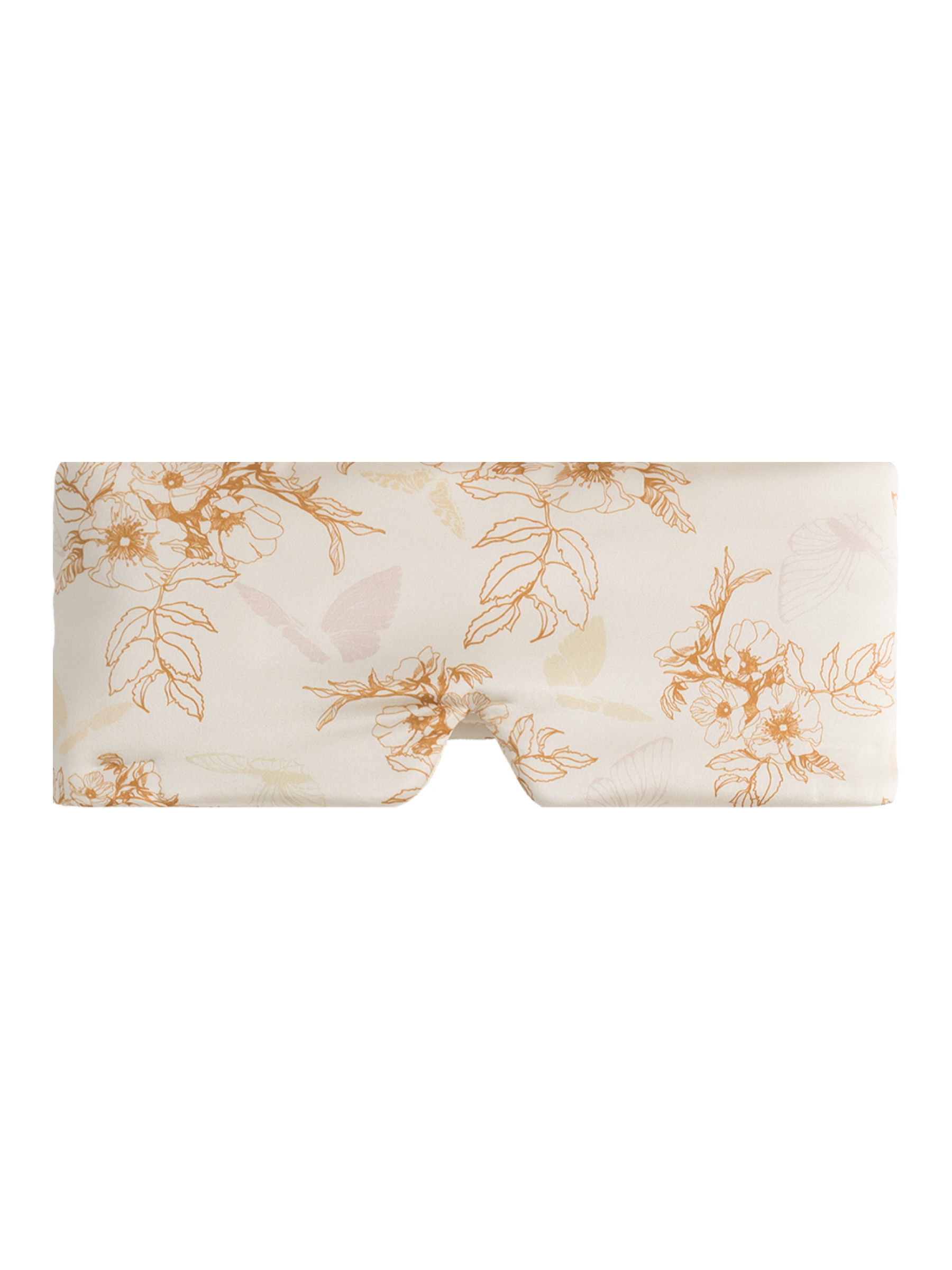 Large Silk Sleep Mask with Inner Pocket for Heat Patches-Amber Butterfly