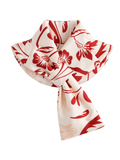 Slik Scarf  With Back Pocket for Heat Patches-Blooming Red