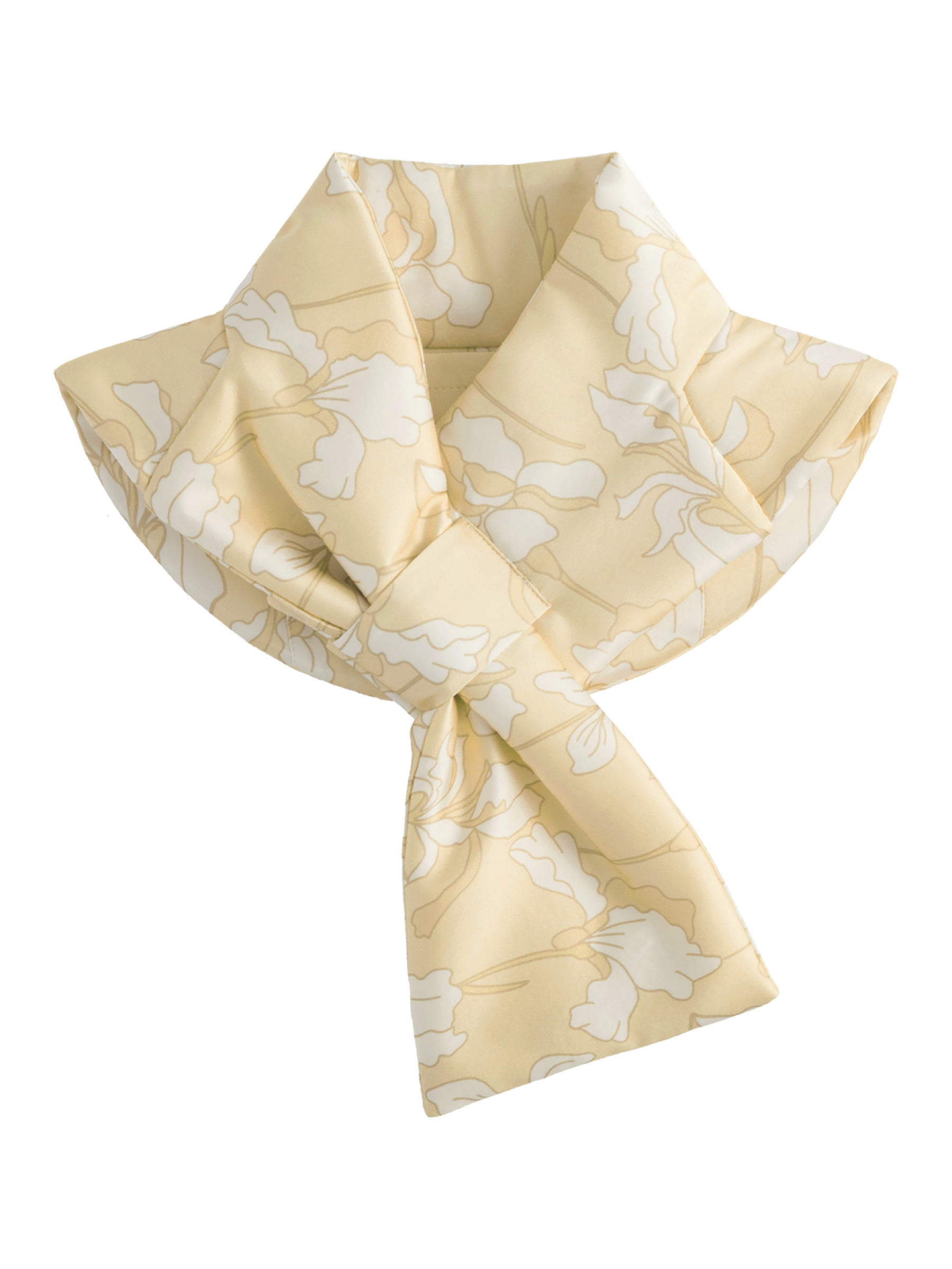 Slik Scarf  With Back Pocket for Heat Patches-Butter Yellow Iris