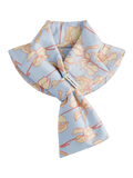 Slik Scarf  With Back Pocket for Heat Patches-Periwinkle Blue Iris
