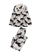 Men's｜MUMA Collection Horse Print Couple's Pajama Set（Black）
