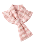 Slik Scarf  With Back Pocket for Heat Patches-Pink rose