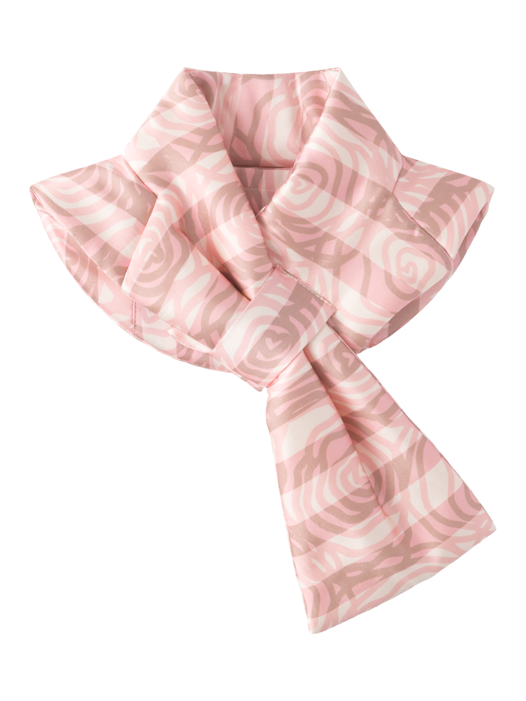Slik Scarf  With Back Pocket for Heat Patches-Pink rose